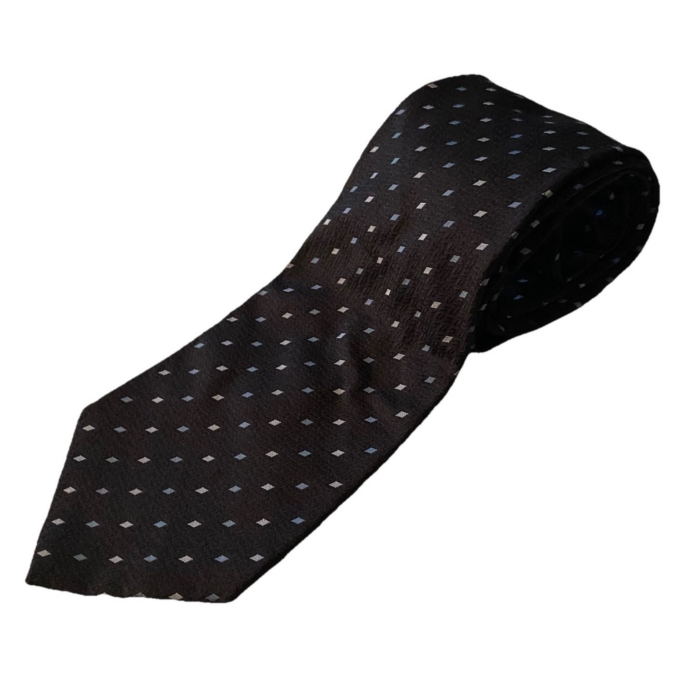Nautica Mens Blue&Gray Geometric 100% Silk Neck Tie 58"/4" EUC